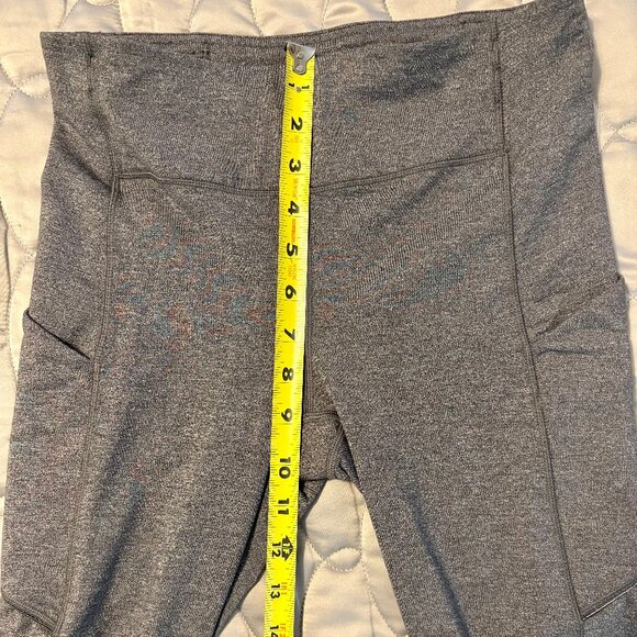 Lululemon Speed Up Crop Heather Gray 19" Side Pocket Mid Rise Leggings Women 6 - Picture 5 of 11